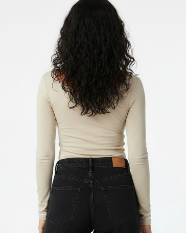 Long Sleeve Layered Halter Top