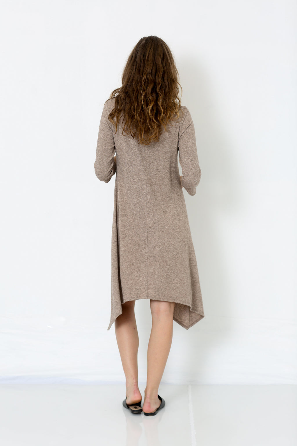 3/4 SLEEVE SHARK BITE TRAP DRESS - D2508