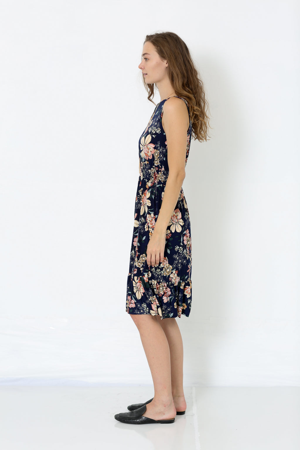 SLEEVLESS KEYHOLE TIER MIDI DRESS - D2581-PE-SL-RM-41-3305569-1