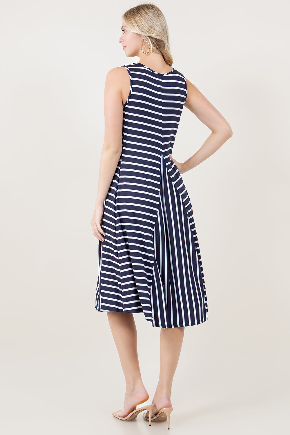S/LESS GODET MIDI DRESS - D2606-STRSJ