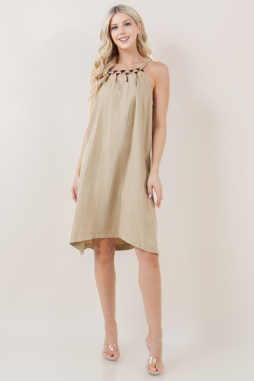 SL 5 O-RINGS HALTER DRESS - D2766-5092