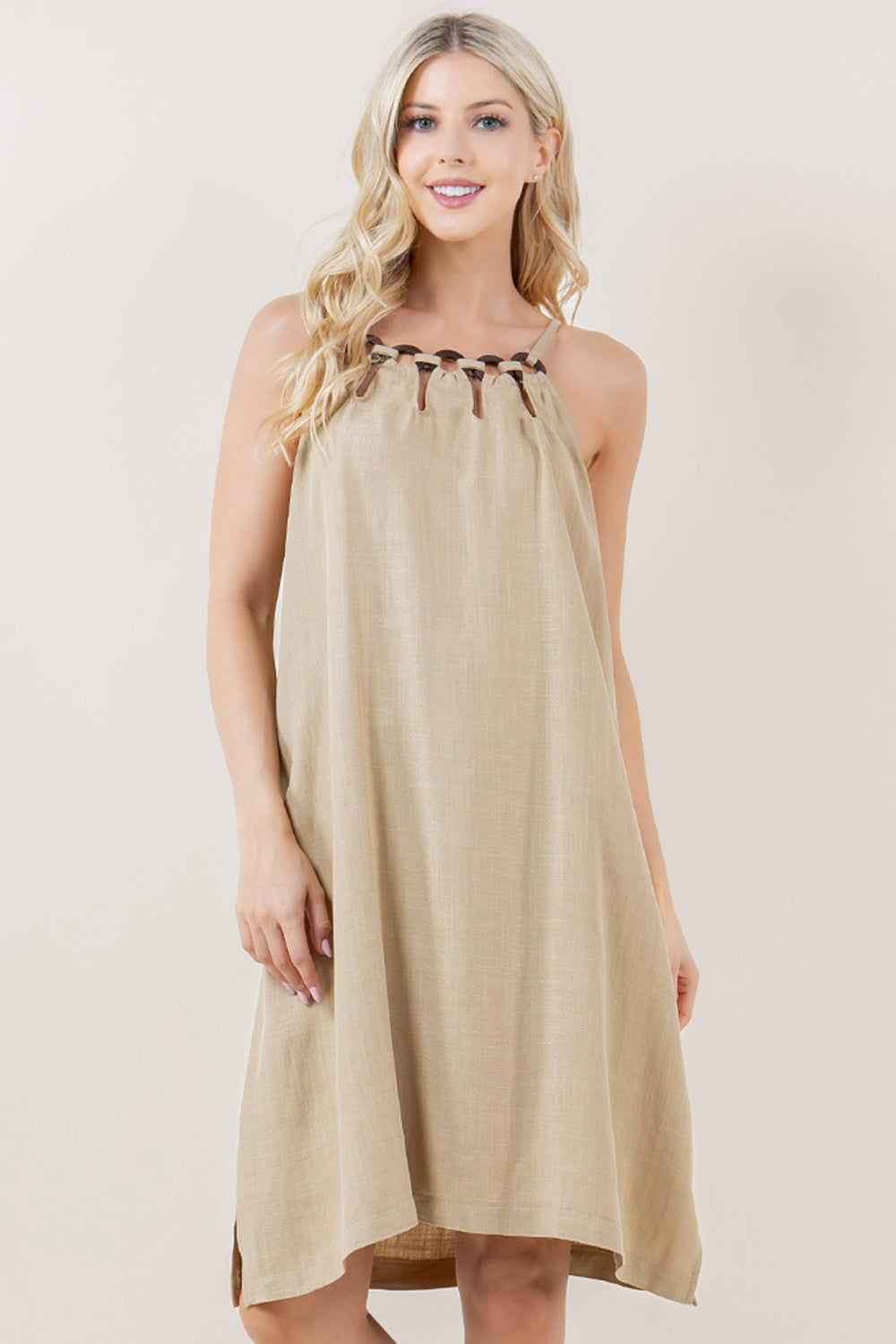 SL 5 O-RINGS HALTER DRESS - D2766-5092
