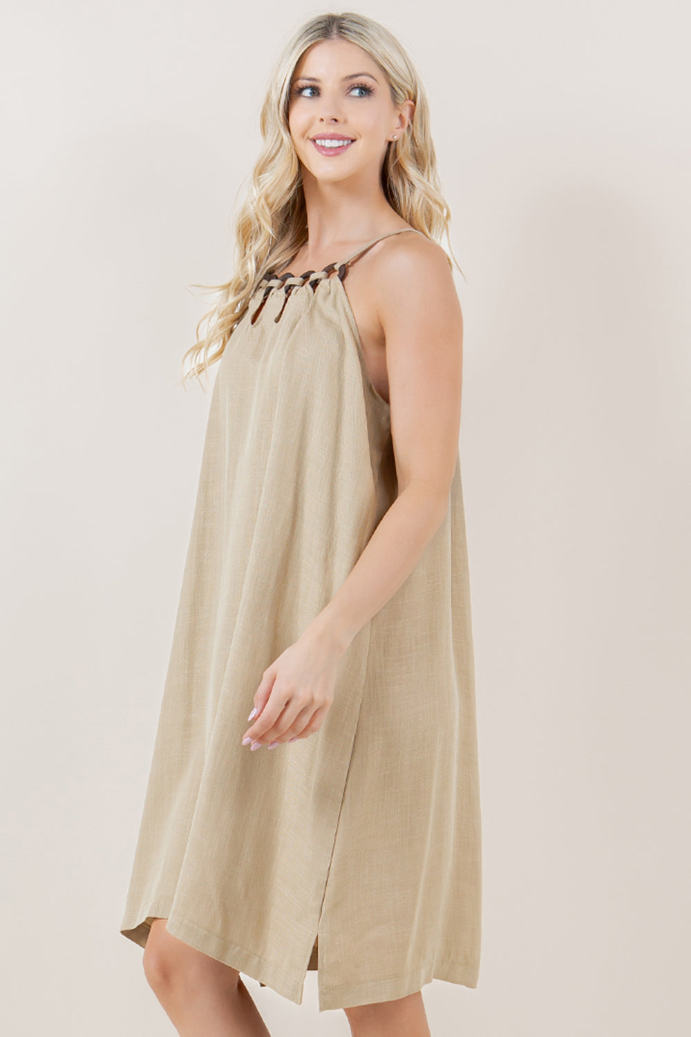 SL 5 O-RINGS HALTER DRESS - D2766-5092