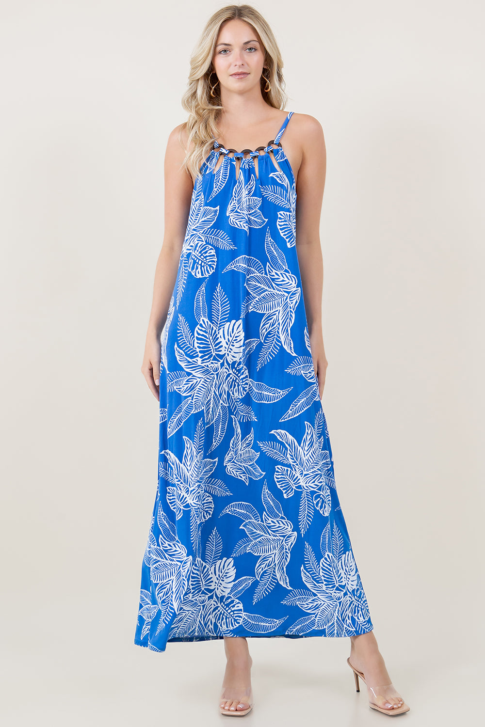 S/LESS O-RING HALTER MAXI DRESS - D2766-MX-1358-5
