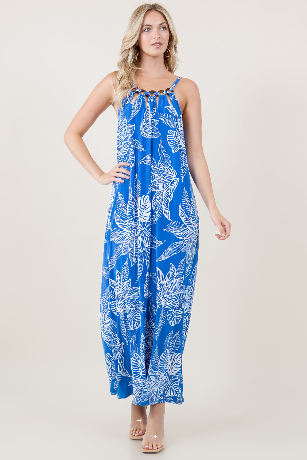 S/LESS O-RING HALTER MAXI DRESS - D2766-MX-1358-5