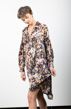 DOLPHIN CUT DRESS WITH FULL LENGTH SLEEVE D3134-0321