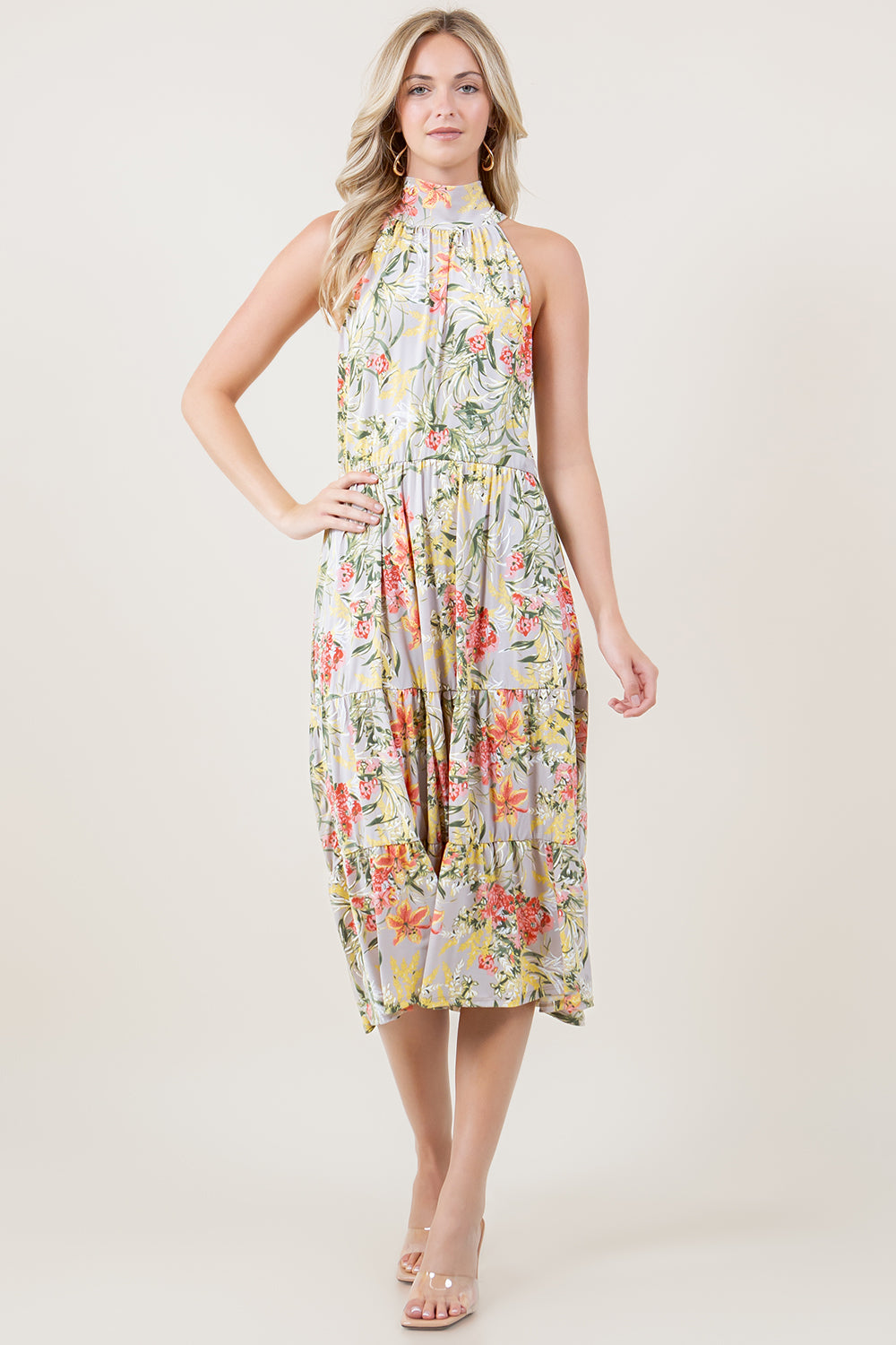 S/LESS GODESS MIDI HALTER DRESS - D3184-91843-7