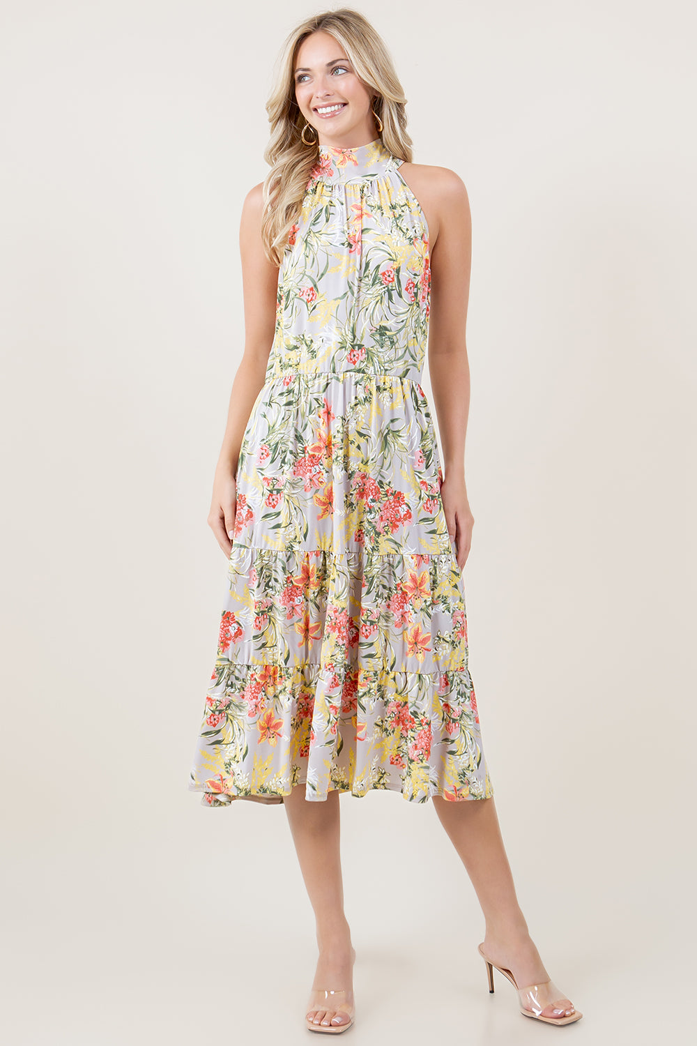 S/LESS GODESS MIDI HALTER DRESS - D3184-91843-7