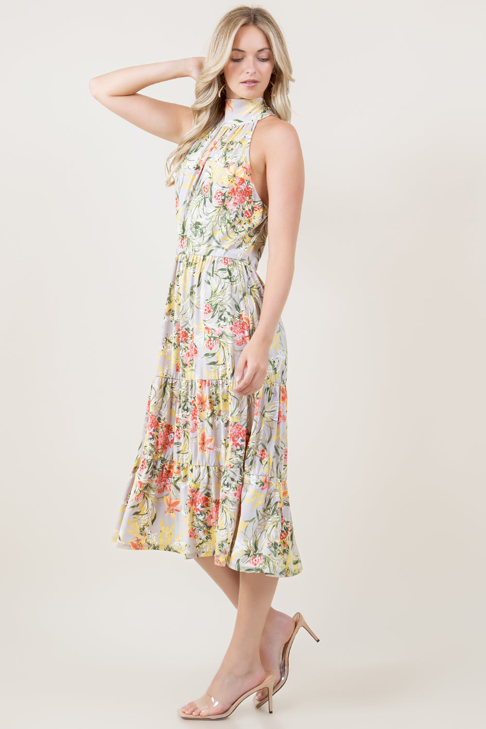 S/LESS GODESS MIDI HALTER DRESS - D3184-91843-7