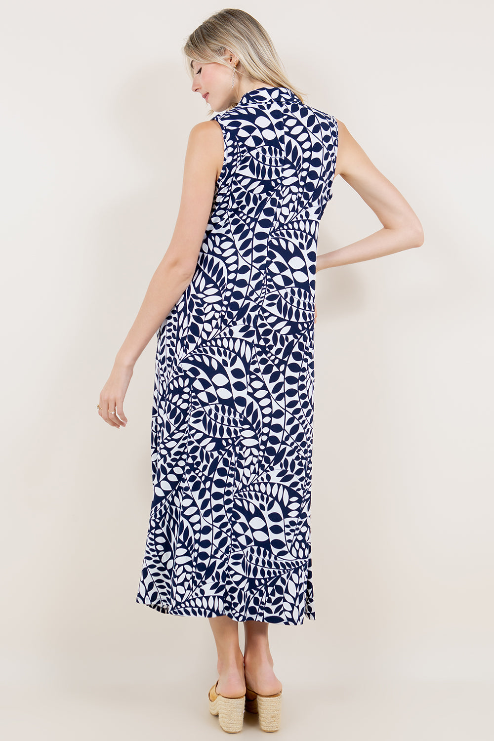 SL COLLARED MAXI DRESS - D3190-A20921