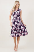 S/LESS SURPLICE JOHNNY COLLAR MIDI DRESS - D3184-91843-7
