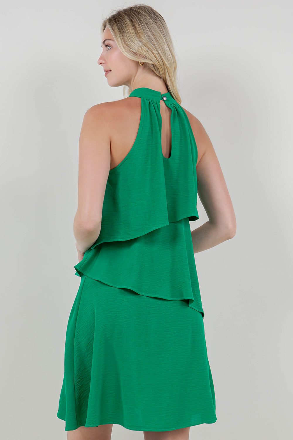 ASYM TIER HALTER DRESS - D3358-KELLY-AFLW