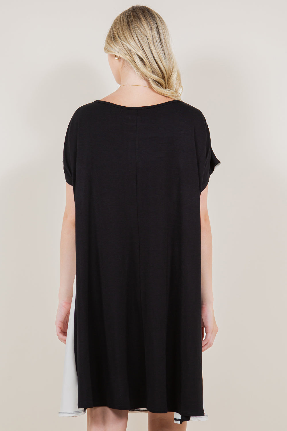 SS DOLMAN MIX MEDIA SUBLIMATED FRONT DRESS - D3376-LY2306C