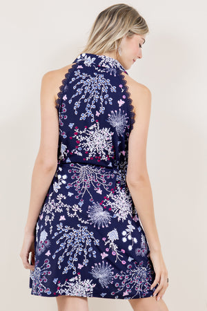 COLLARED BUTTON FRONT SIDE CINCH DRESS - D3417- 81910-7