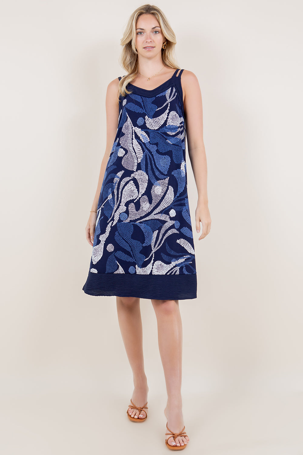 SL DOUBLE STRAP ALINE CHIFFON HEM DRESS - D3437-A4326-1-PFITY