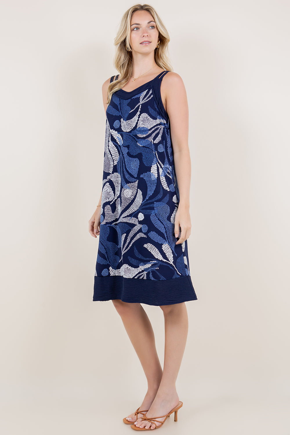 SL DOUBLE STRAP ALINE CHIFFON HEM DRESS - D3437-A4326-1-PFITY