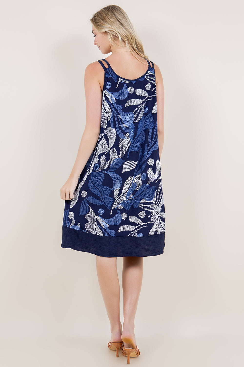 SL DOUBLE STRAP ALINE CHIFFON HEM DRESS - D3437-A4326-1-PFITY