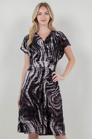 DOLMAN FLUTTER SLV SURPLICE MIDI DRESS - D3462-DSPR-A1053-1