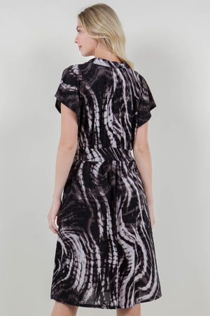 DOLMAN FLUTTER SLV SURPLICE MIDI DRESS - D3462-DSPR-A1053-1