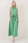 SL HALTER NK ALINE MAXI DRESS - D3471-4924