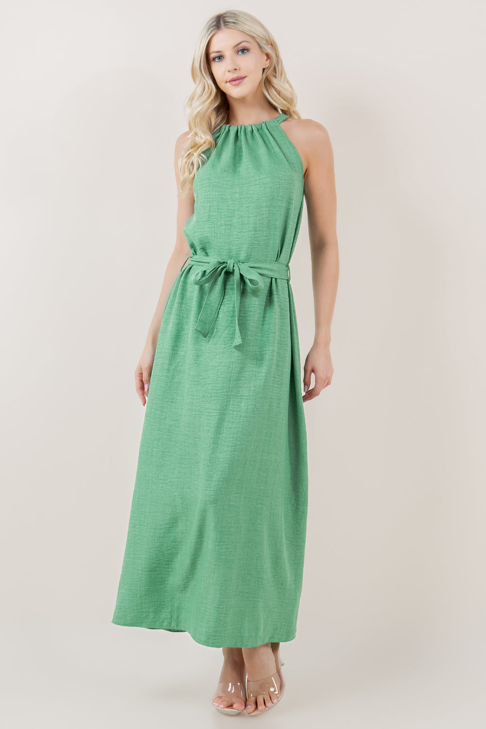 SL HALTER NK ALINE MAXI DRESS - D3471-4924