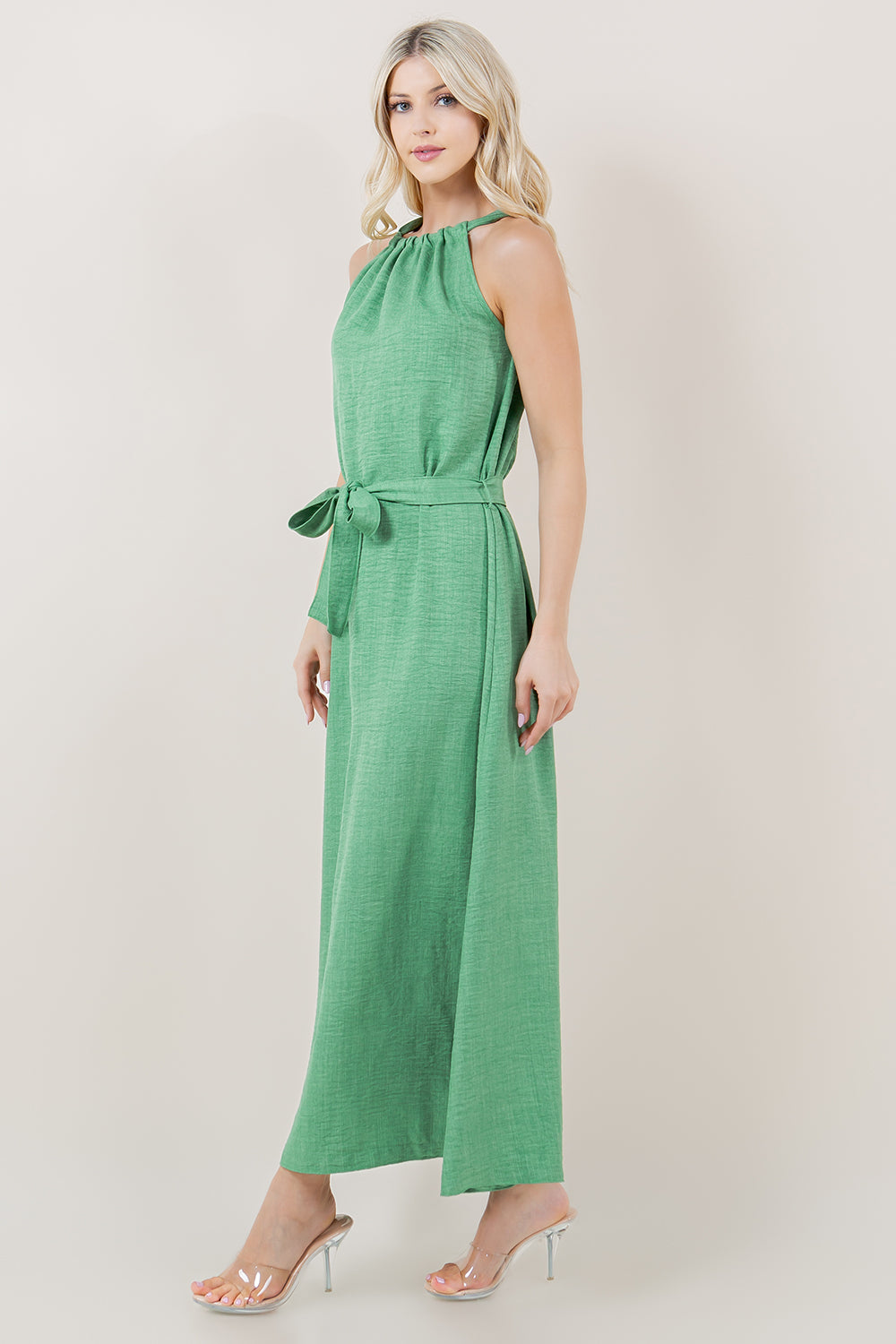 SL HALTER NK ALINE MAXI DRESS - D3471-4924