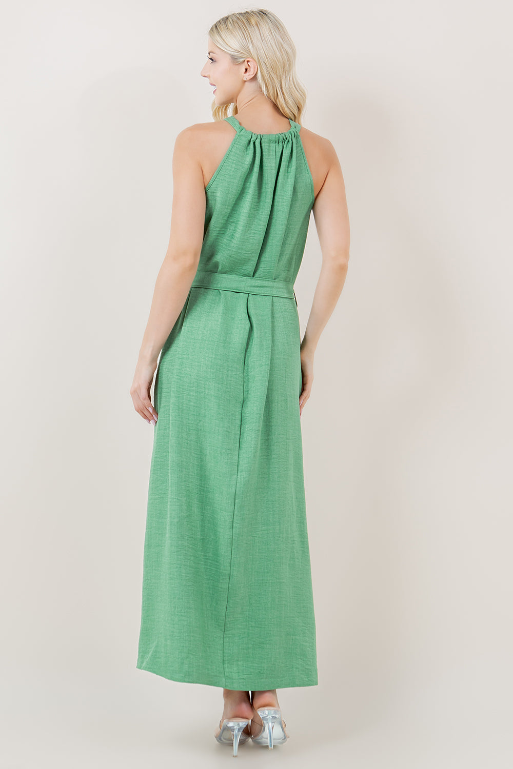 SL HALTER NK ALINE MAXI DRESS - D3471-4924