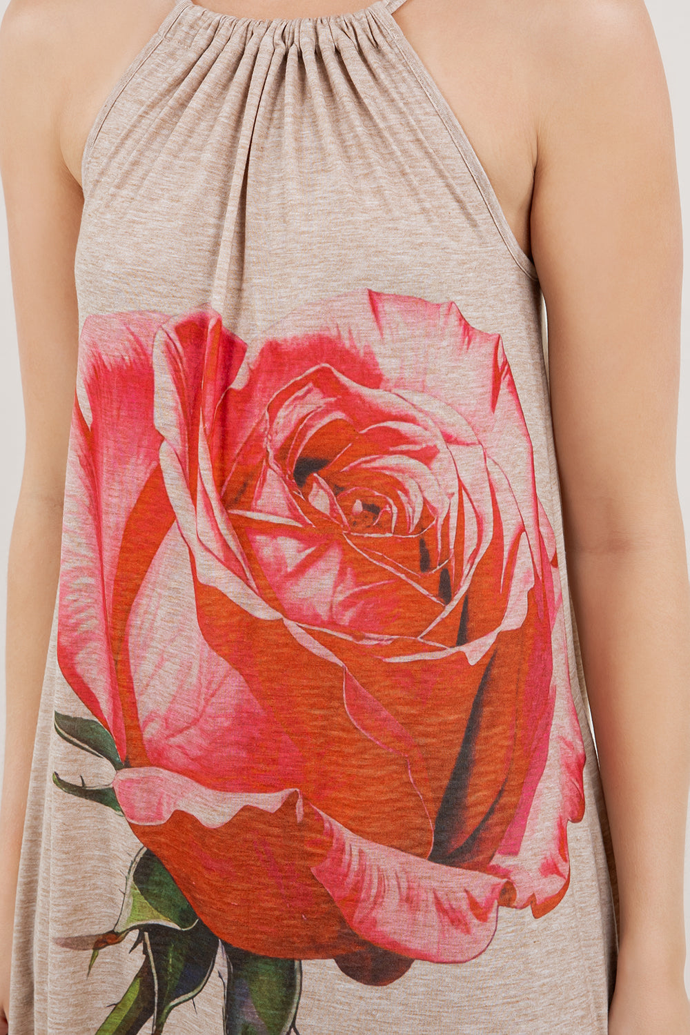 S/LESS HALTER NECK MAXI DRESS D3471-PRS-ROSE