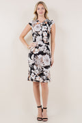 CAP SLV TWISTED NK CUT-OUT DRESS - D3482-A2475-1