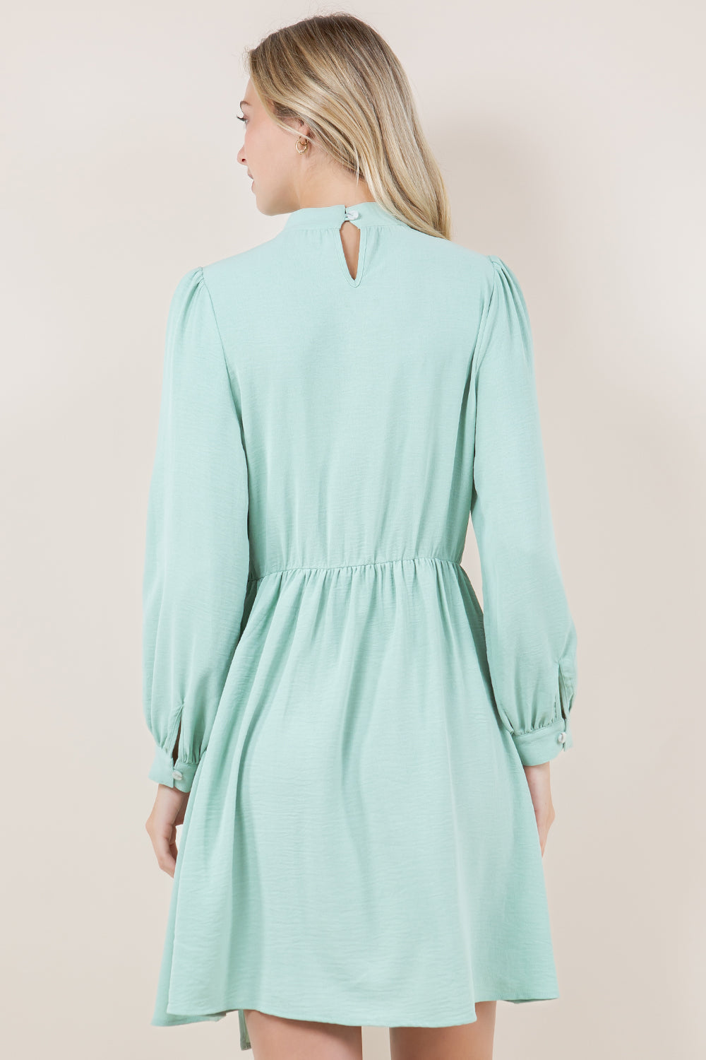 LS ASYMMETRICAL WAIST DART DRESS - D3495-AFLW