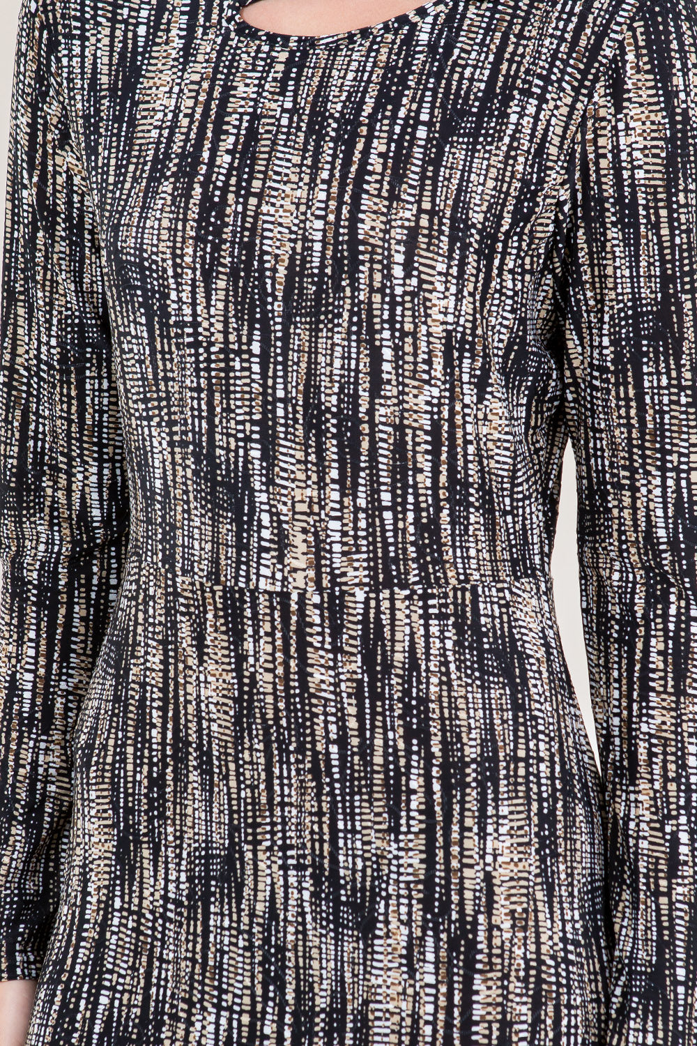 LS ASYMMETRICAL KEYHOLE TAB MERMAID DRESS - D3508-0420-4-JQITY