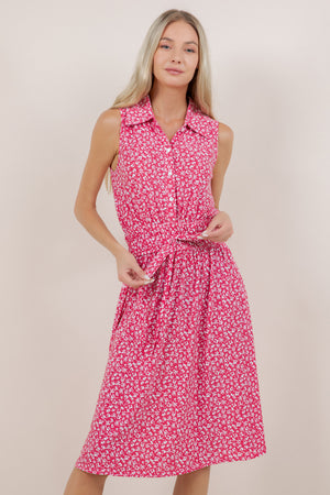 S/LESS ELASTIC WAIST SHIRT DRESS D3534-SL-A5206