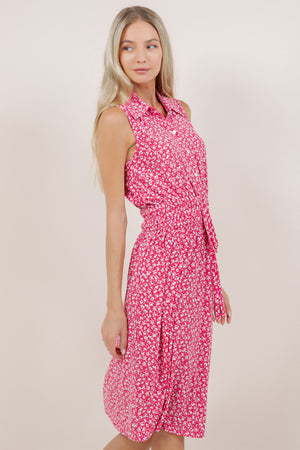 S/LESS ELASTIC WAIST SHIRT DRESS D3534-SL-A5206