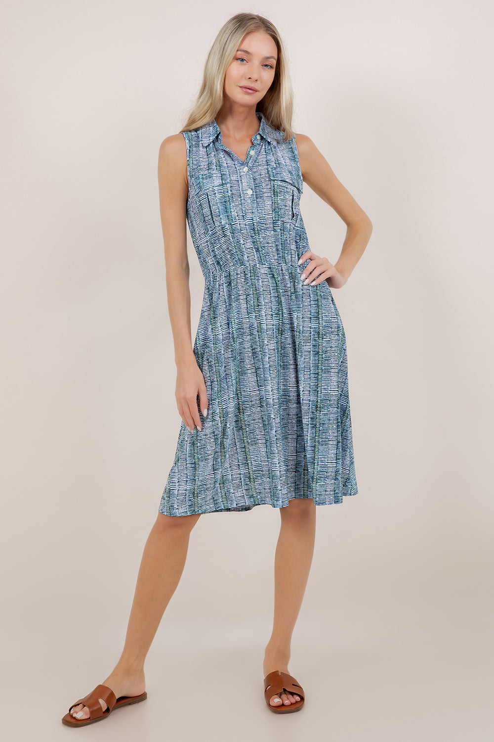 S/LESS SAFARI SHIRT DRESS D3536-SL-A57782