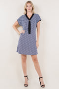 SS DOLMAN GOLD ACCENT TIE SHIRT DRESS - D3592-A4762-1
