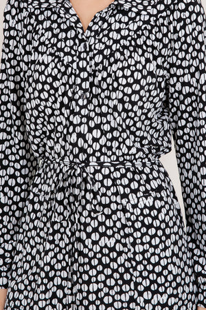 L/SLV PINTUCK YOKE SHIRT DRESS D3625-0327