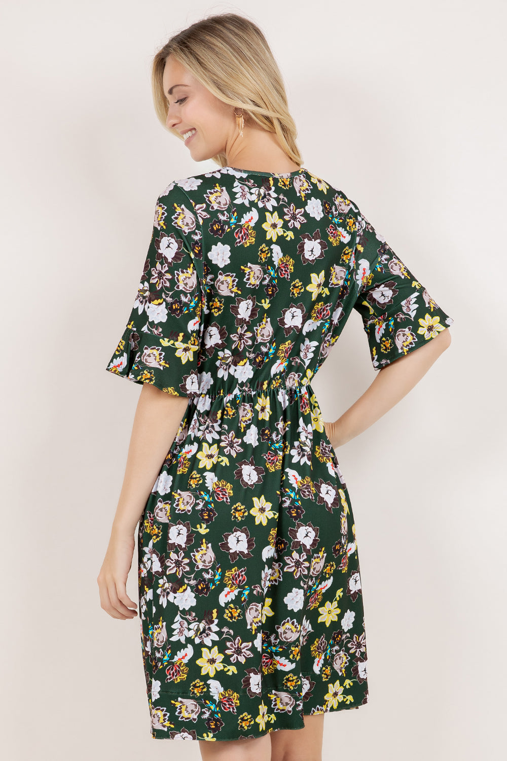 ELBOW SLV BOWTIE DRESS D3629-2987