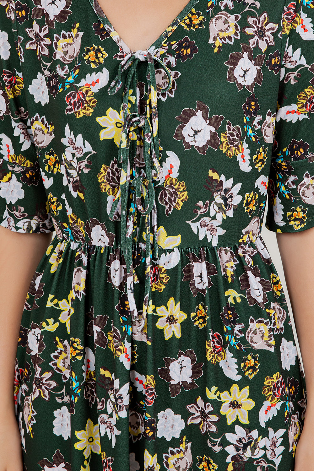 ELBOW SLV BOWTIE DRESS D3629-2987