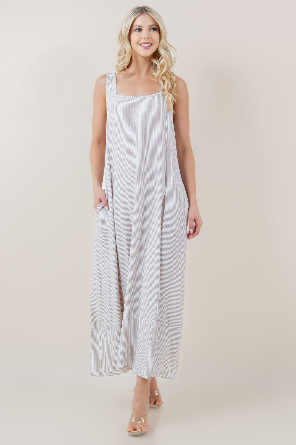 S/LESS SQUARE NECK GODET ALINE MIDI DRESS - D3714-KYZFT-0993