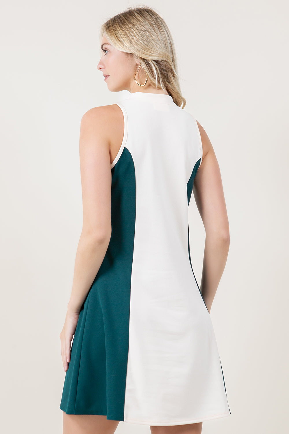 S/LESS 1/4 ZIP PANELED TENNIS DRESS - D3775-2571