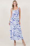 WIDE STRAP TOILE LINEN BLEND MAXI DRESS - D3827-2930-53931