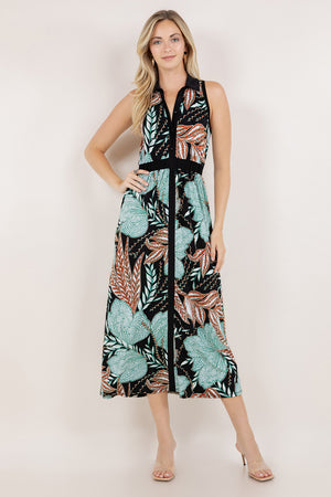 S/LESS COLLARED GODDESS MAXI DRESS D3843-17846
