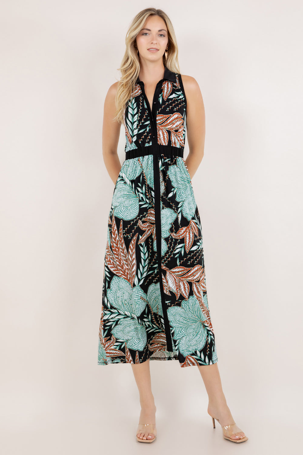 S/LESS COLLARED GODDESS MAXI DRESS D3843-17846