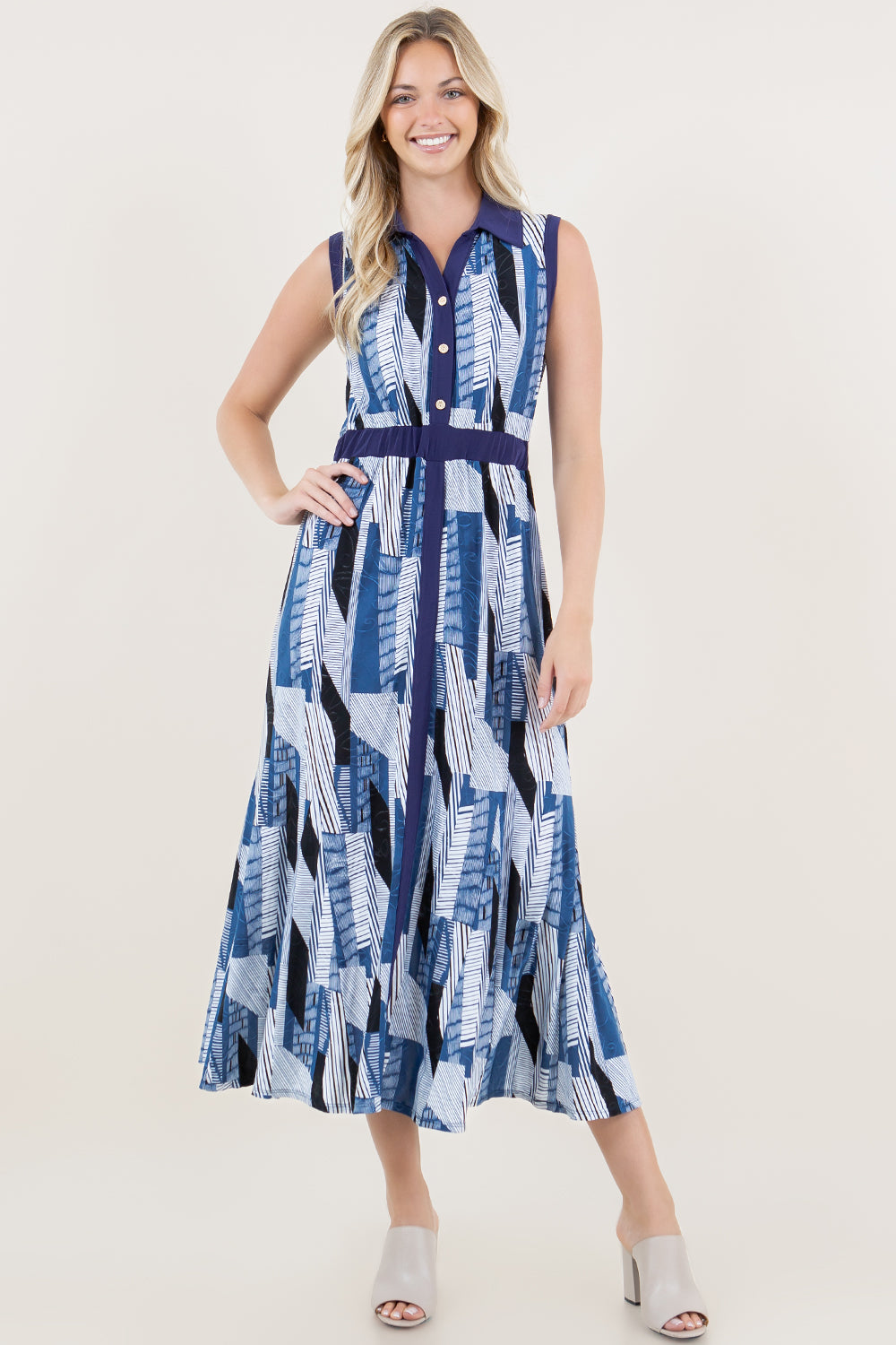 S/LESS ACCENTED MAXI SHIRT DRESS