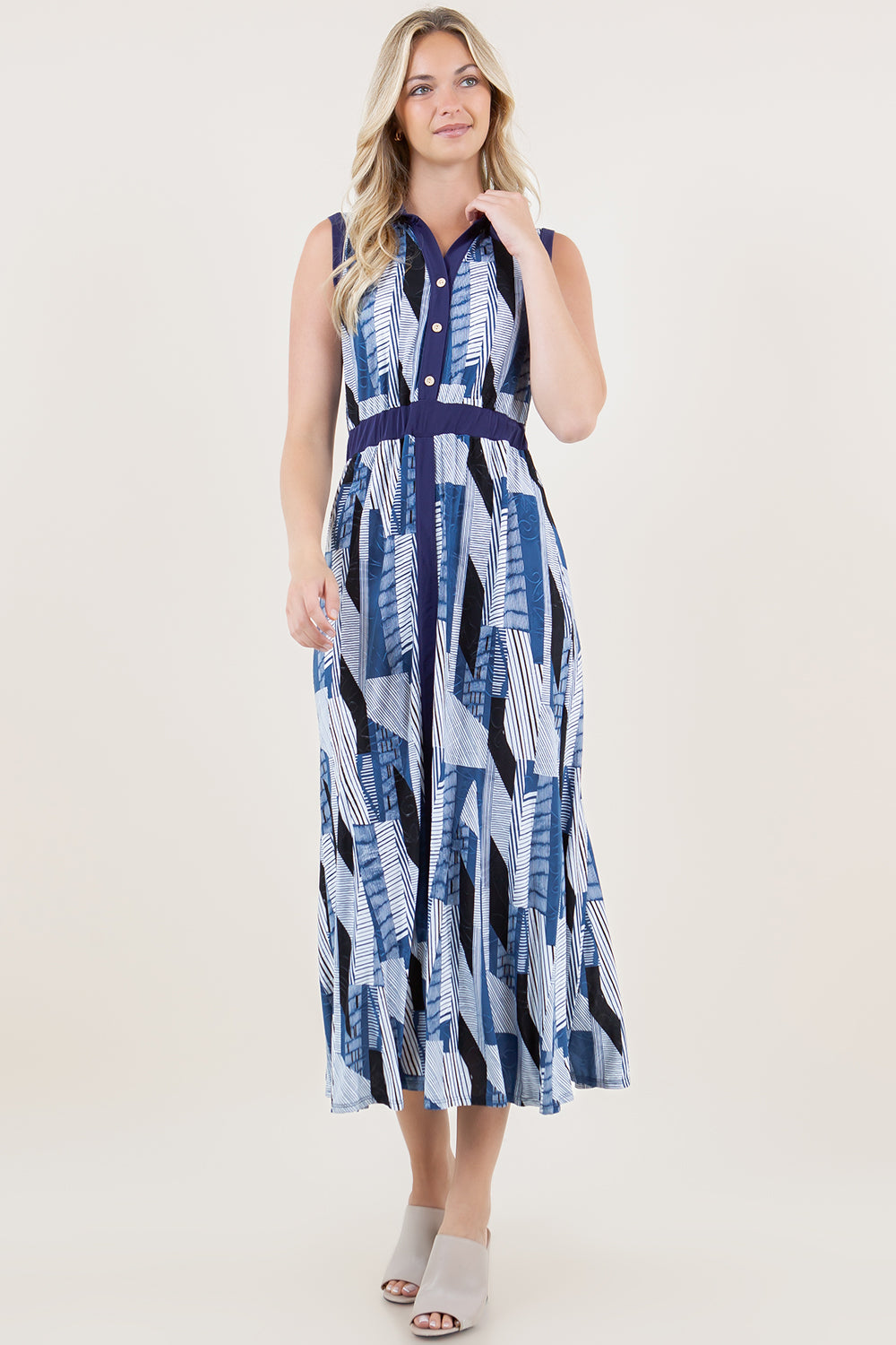 S/LESS ACCENTED MAXI SHIRT DRESS