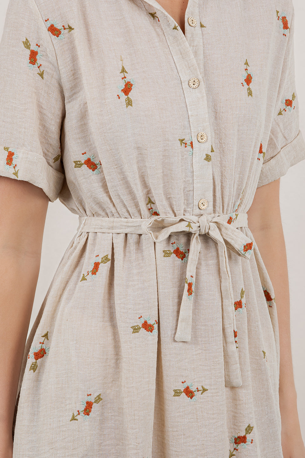 S/SLV SHIRT MIDI DRESS D3861-24110381