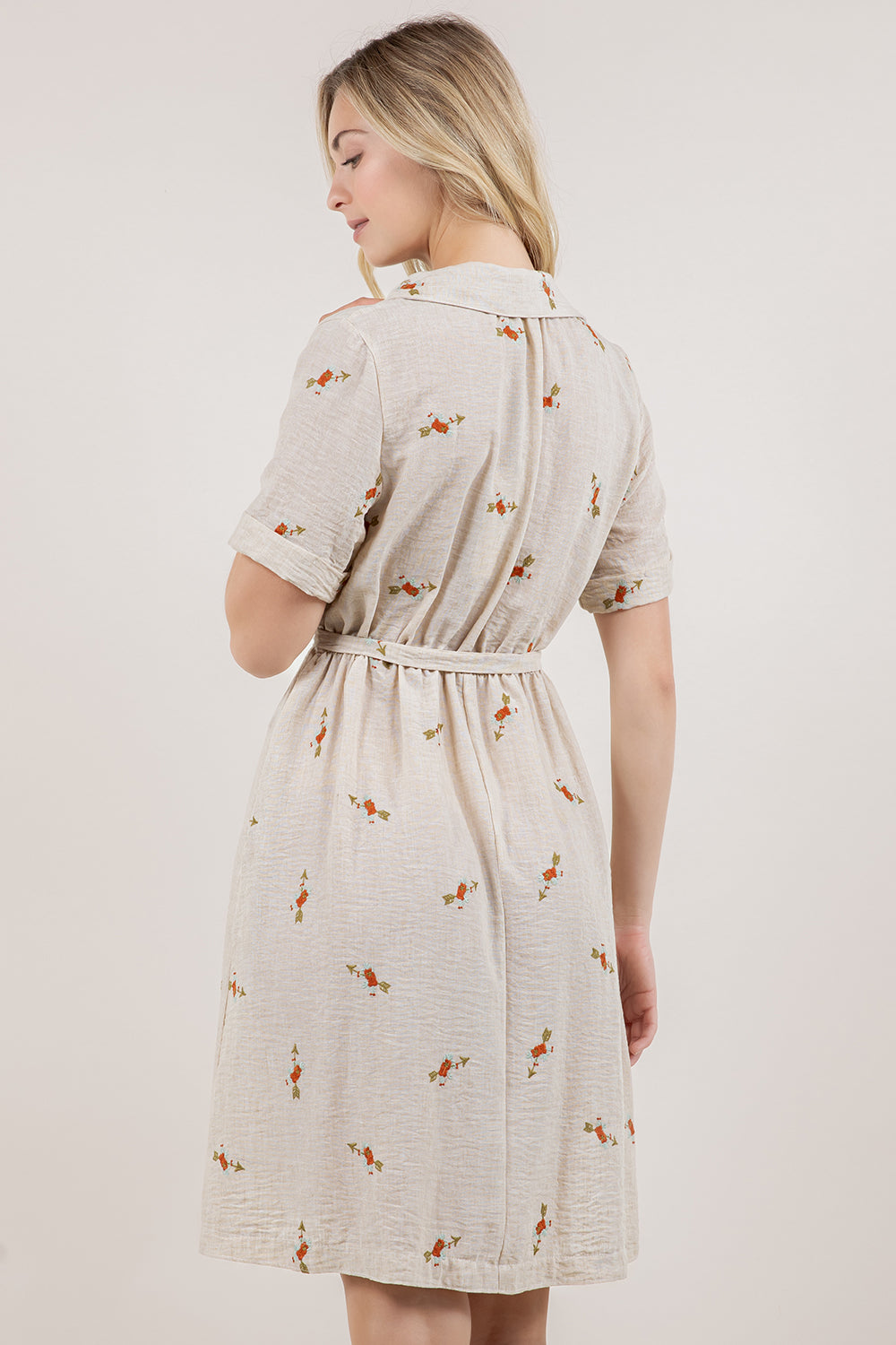 S/SLV SHIRT MIDI DRESS D3861-24110381