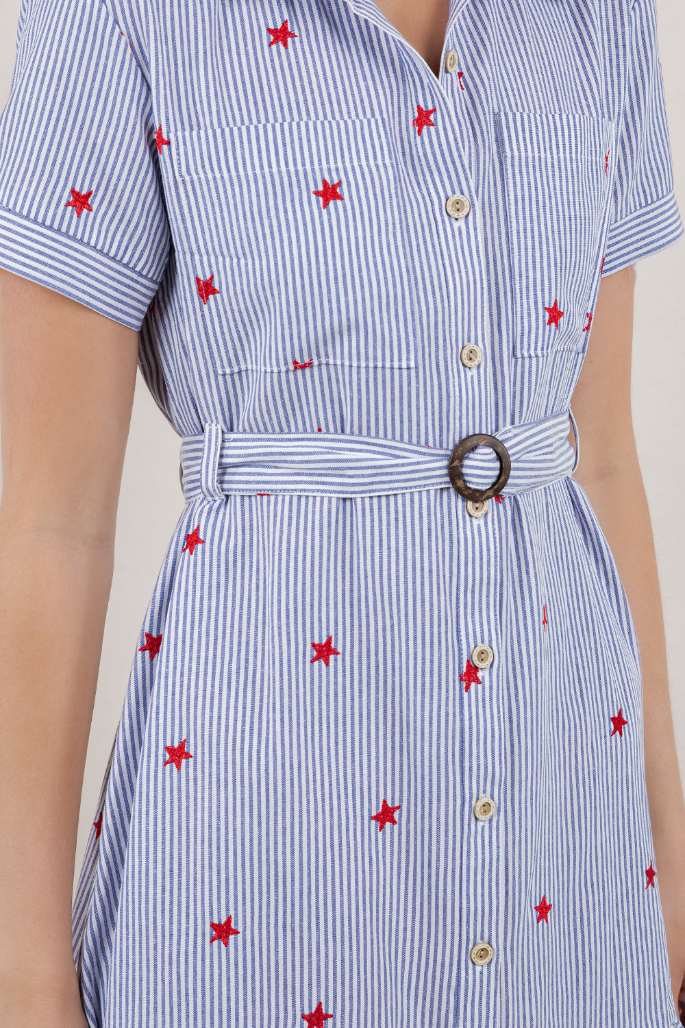 S/SLV RUFFLE TIER SHIRT DRESS D3868-0070