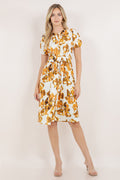 S/SLV TIE WAIST SHIRT DRESS D3878-8179