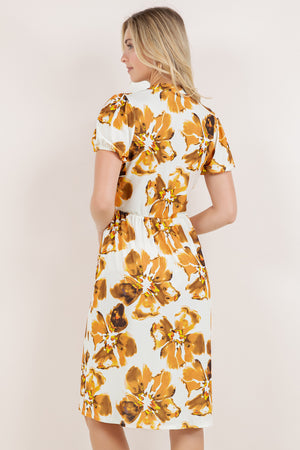 S/SLV TIE WAIST SHIRT DRESS D3878-8179